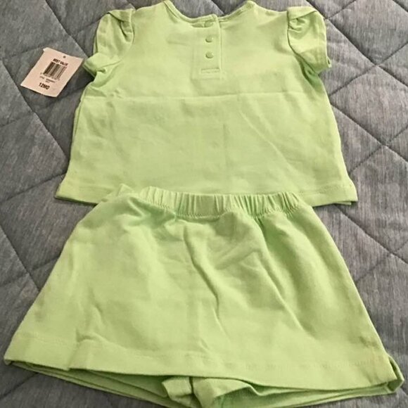First Impressions 2 pc Lime Green Short Set Size 6-9 Months and 12 Month… - Picture 2 of 5